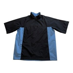 Nike Golf STORM-FIT Men’s Blue Black Short Sleeve Half-Zip Jacket Size - Medium